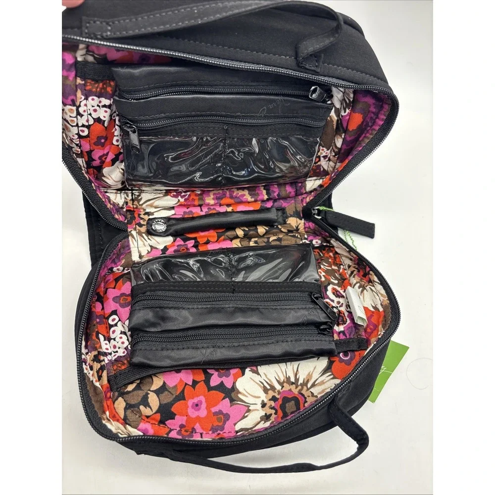 Vera Bradley Travel Jewelry Organizer - Classic Black with Zebra